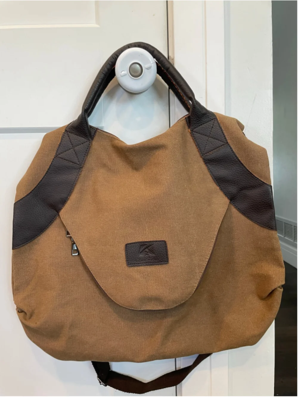 K2 CLASSIC FASHION Canvas Leather Shoulder Bag Messenger Bag